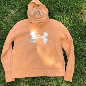 Girl’s Peach Fleece Under Armour Graphic Hoodie